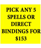 SPELL &amp; DIRECT BINDINGS WORKS ONLY ( NO JEWELRY) PICK 5 FOR $153  OFFERS... - $151.80