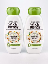 Garnier Whole Blends Shampoo Almond Milk Nurture Agave Extract 12.5oz Lot of 2 - £19.29 GBP