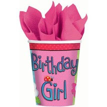 Garden Girl Paper Beverage Cups Birthday Party Supplies 8 Per Package 9 ... - $3.25