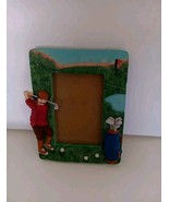 Picture Frame Golf Theme 3 D Effect Detailed 6.5&quot; x 8&quot;  Golfer Golfing S... - $218.24 MXN