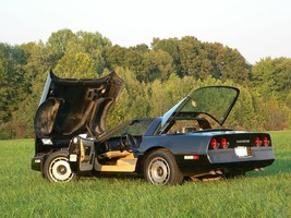 1984 C4 Corvette Black Tan interior 24x36 inch Poster - £16.43 GBP