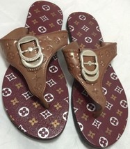 Brand New Women Maroon &amp; Brown Flip Flops Sandals - $10.99