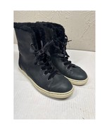 UGG Croft Exotic Snakeskin Velvet Black Lace Up 1014493 High Tops Womens... - $39.95