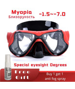 Myopia Dive Mask Optical Resin Lenses  Silicone Frame - $31.95+