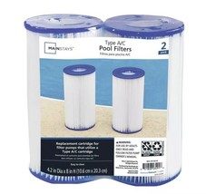 Intex Mainstays 2-Pack TYPE A or C Pool Universal Replacement Filter Car... - $9.90