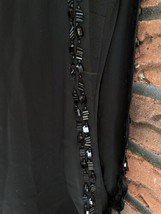 Black Beaded Dress Size 4 Sleeveless Flattering Fit Lined Evening Cocktail Party - £1.50 GBP