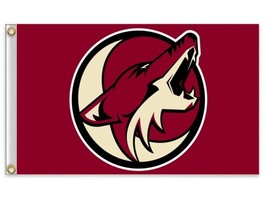 Arizona Coyotes Flag 3x5ft Banner Polyester Ice Hockey Stanley Cup coyotes001 - £13.44 GBP