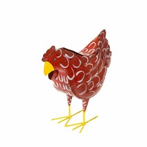 Red Hen-Medium - N/a Multi Color Animals Metal Handmade - £48.40 GBP