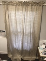 Set Two Rod Pocket Window Panels Drapes Curtains 36&quot; x 95&quot; Gold Textured X Long - £37.96 GBP