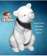 Vintage Lladro 1208 Seated Polar Bear Figurine - excellent condition - £27.50 GBP