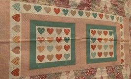 Springs Industries  Heart Shaped  Fabric Panel  12 Inch Pillow By Marti Michele - £9.13 GBP