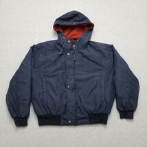 G2000 Jacket Mens Large Blue Full Zip Pockets Hooded - $23.70