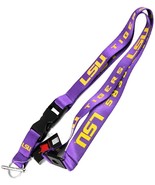 LSU TIGERS PURPLE DETACHABLE BREAK AWAY LANYARD NEW &amp; OFFICIALLY LICENSED - £6.10 GBP