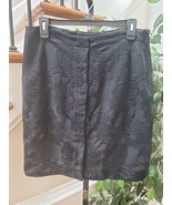 Escada Women&#39;s Black Floral Polyamide Pull on Pencil  Casual Short Skirt... - $51.97 CAD