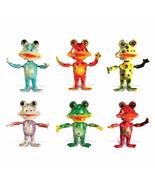 Standing Frog Bobble Magnet Multi Color Nautical Coastal Plastic - $29.69