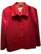 Pendleton Vintage Women’s Size 18 Red Wool Long Sleeve Button Down Coat - £36.59 GBP