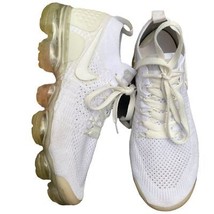 Nike Air Vapormax FlyKnit 2 Women&#39;s size 8 triple White Pure Running Shoes  - $68.19