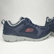 Skechers Sport Men&#39;s 10 Navy Gray Dual Lite Relaxed Fit Air Cooled Memory Foam - £18.74 GBP