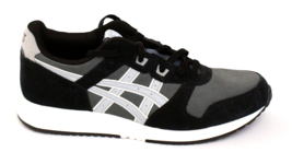 Asics Lyte Classic Black &amp; Gray Leather Retro Sportstyle Athletic Shoes ... - £63.15 GBP