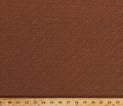Cotton Flowers Floral Buds Brown Kansas Troubles Fabric Print by Yard D1... - £11.05 GBP