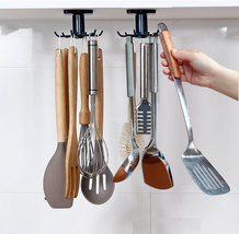 2Pcs 360 °Rotation Utility Hooks,Under Cabinet Kitchen Hooks - $14.77