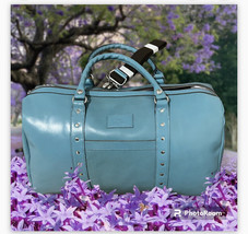 Patricia Nash Bluegrass Leather MILANO Weekender Zip Duffle 2 Carry Hand... - $322.62