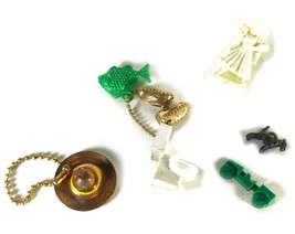 Group of (2) Vintage Gumball Vending Machine Keychains &amp; Charms (Circa 1960&#39;s) - $27.89