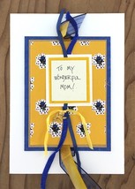 To My Wonderful Mother Blue Floral Print Greeting Card - £5.97 GBP