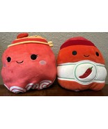 Squishmallow 5&quot; Flip Mallows Odion/Illia Red Fire Noodles/Sriracha Lot O... - $18.69