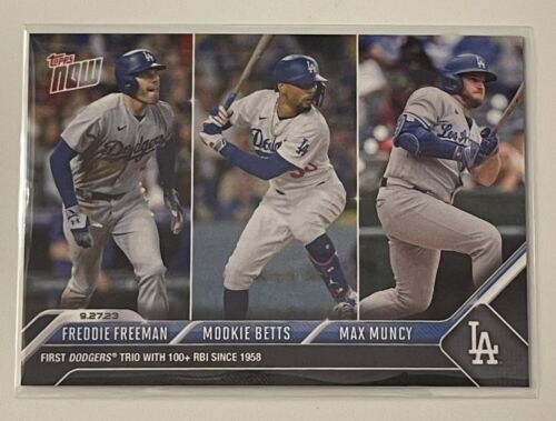 2023 TOPPS NOW MLB CARD LA DODGERS FREEMAN MUNCY BETTS #926 - TRIO w/ 100+ RBIs* - £6.12 GBP