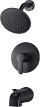 Wrisin Black Shower Head And Handle Set, Matte Black Shower Fixtures With 6 Inch - £69.51 GBP