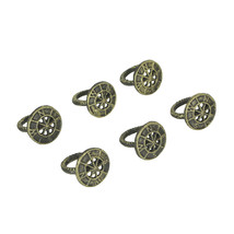 Set of 6 Cast Iron Compass Rose Napkin Rings Decorative Nautical Dining Decor - £14.73 GBP+