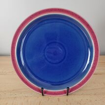 DENBY England Stoneware Blue Red Speckled Harlequin Dinner Plate 10-1/4"... - $19.75