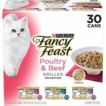 Purina Fancy Feast Gravy Wet Cat Food Variety Pack, Poultry &amp; Beef Grilled Colle - £30.60 GBP