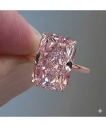 Lab Grown 10.00 CTS Radiant Pink VS1 Solitaire Engagement Ring in 14k Ro... - €6.393,31 EUR
