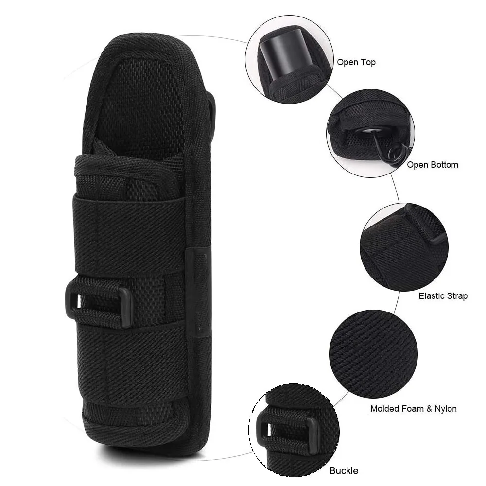 Sporting A 360 Degrees Rotatable Flashlight Pouch Holster Torch Case for Belt To - £18.44 GBP