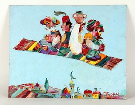 &quot;The Flying Carpet&quot; by Jovan Obican, Oil Painting on Board, 16x20 - £1,122.33 GBP