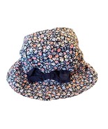 Janie &amp; Jack Sun Hat Summer Beach Floral Blue Girls 18-24 Bow - $181.60 MXN