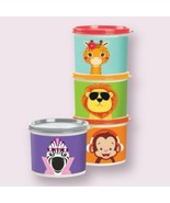 Tupperware - NEW - JUNGLE JAMS BOWLS CANISTERS - SET OF 4 - 2 CUPS   - Z... - $24.49