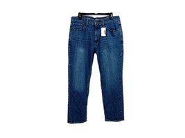 Goodfellow &amp; Co Men&#39;s Straight Leg, Regular Fit Blue Jeans, Mid Rise Den... - £25.28 GBP