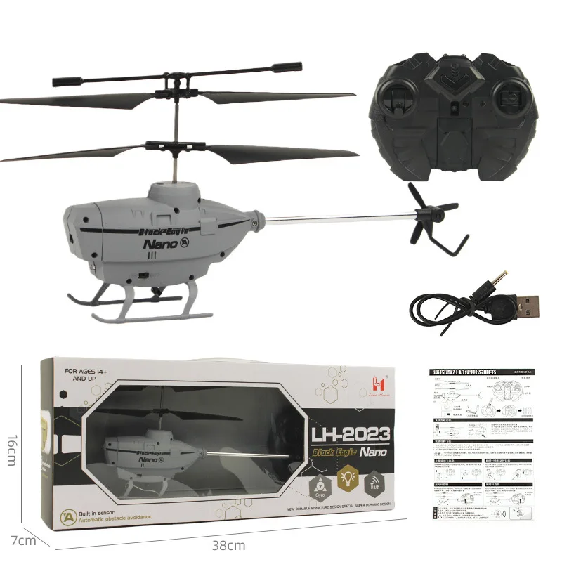 New RC Helicopter 2.5CH Gyroscope Induction One Key Take Off/Landing Obstacl - £26.77 GBP+
