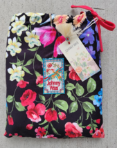 new Johnny Was EDLEY Floral Print Reversible Beach Towel with Bag W40&quot; X L70&quot; - £45.41 GBP