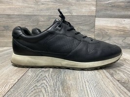 Ecco Danish Design Retro Sneakers In Black Leather | Size 11-11.5 (EU 45) - £42.37 GBP