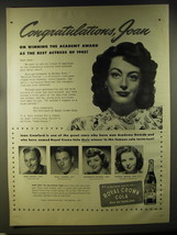 1946 Royal Crown Cola Advertisement - Joan Crawford, Bing Crosby, Gary Cooper - $18.49