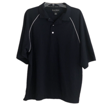 Footjoy Golf Polo Mens Size Large Navy White Piping Raglan Short Sleeved Shirt - £22.18 GBP