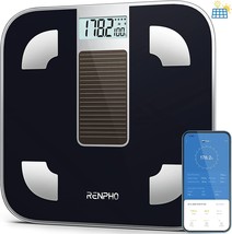 Renpho Solar Power Smart Scale For Body Weight, Battery-Free Digital Bat... - $41.99