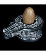 5-Inch Small Hand-Carved Shiva Lingam - Black Marble - £177.16 GBP