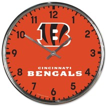 Cincinnati Bengals Round Chrome Wall Clock - $1,509.65 MXN