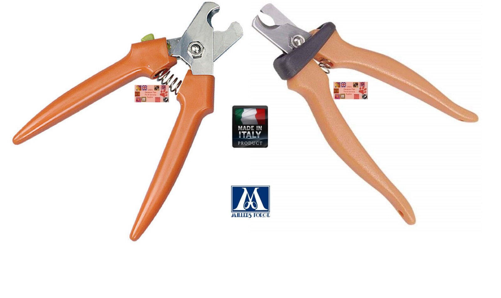 MILLERS FORGE PRO PET Grooming ERGONOMIC Orange Handle NAIL CLIPPER Claw... - $15.99+