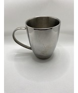 Crate n Barrel Coffee Tea Mug Stainless Steel Double Walled 14oz - £11.06 GBP